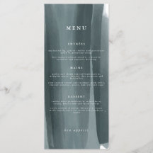 Modern Abstrakt Formell Bröllop | Meny