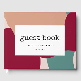 Modern abstrakt former contemporary bröllop gästböcker