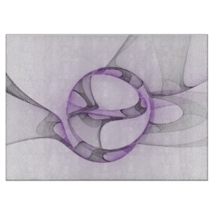 Modern Abstrakt Fractal Art Lavender Grått