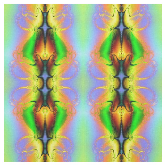 Modern Abstrakt Fractal Mönster Tyg (Provkarta)