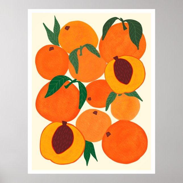 Modern abstrakt frukt illustration design retro vi poster (Framsidan)