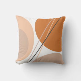Modern Abstrakt Geo Pastel Brown Cream Rosa Kudde