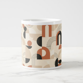Modern abstrakt geometri jumbo mugg