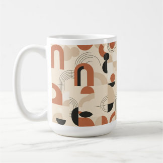 Modern abstrakt geometri kaffemugg