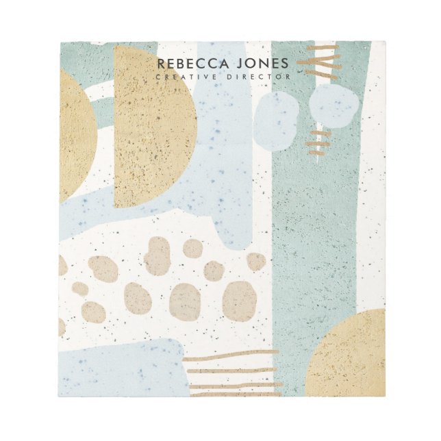 MODERN ABSTRAKT GEOMETRIC ART CERAMIC STRUKTUR ANTECKNINGSBLOCK (Framsida)