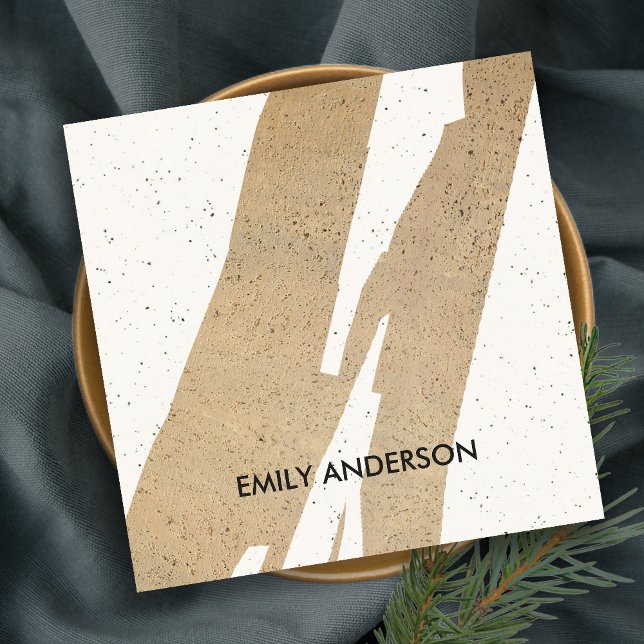 MODERN ABSTRAKT GEOMETRIC ART CERAMIC STRUKTUR FYRKANTIGT VISITKORT (Skapare uppladdad)