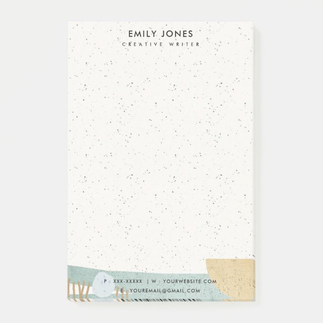 MODERN ABSTRAKT GEOMETRIC ART CERAMIC STRUKTUR POST-IT BLOCK (Framsida)