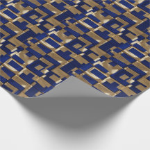 Modern Abstrakt Geometric Blue och Guld