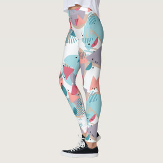 Modern Abstrakt Geometric Hip 50s Art Mönster Leggings