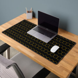 Modern Abstrakt Geometric Honeycomb Elegant Black