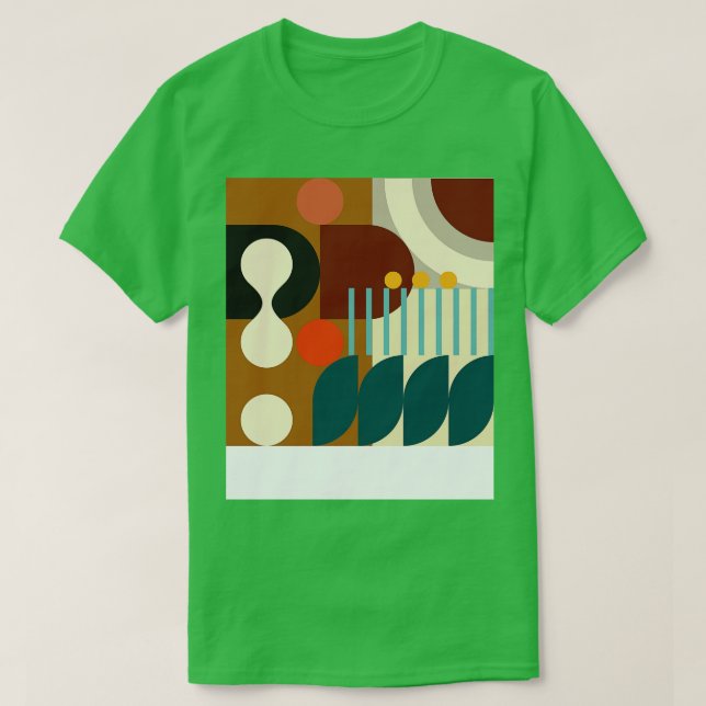 Modern Abstrakt Geometric Mönster Bauhaus Doodle O T Shirt (Design framsida)