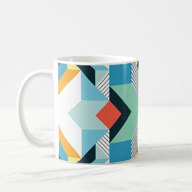 Modern Abstrakt Geometric Mönster. Kaffemugg (Vänster)