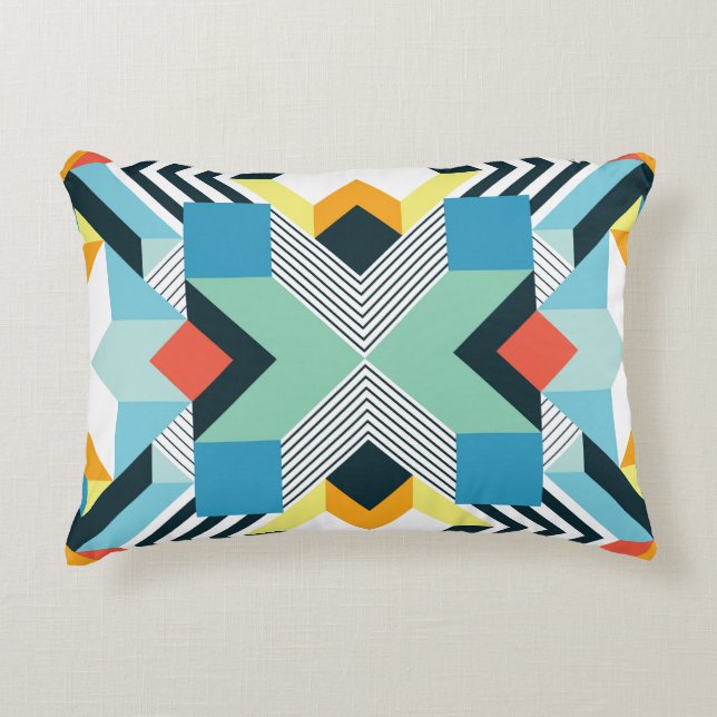 Modern Abstrakt Geometric Mönster. Prydnadskudde (Framsidan)