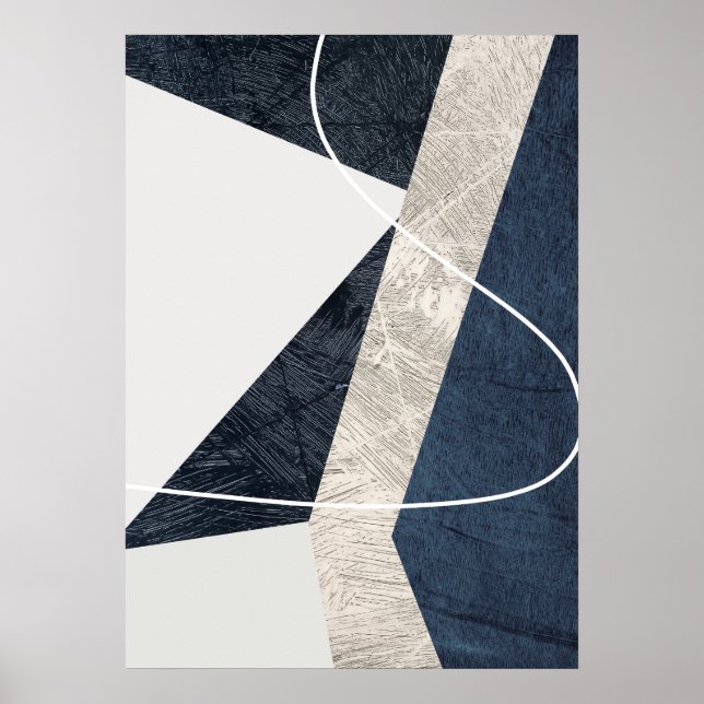 Modern Abstrakt Geometric Mönster Wall Art Poster (Framsidan)
