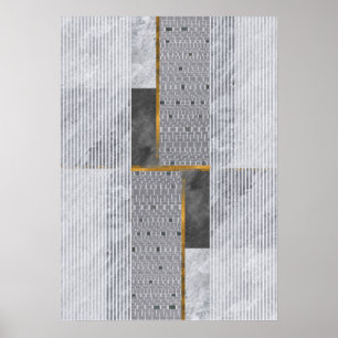 Modern Abstrakt Geometric Mönster Wall Art Poster