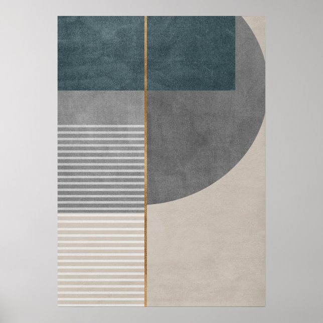Modern Abstrakt Geometric Mönster Wall Art Poster (Framsidan)