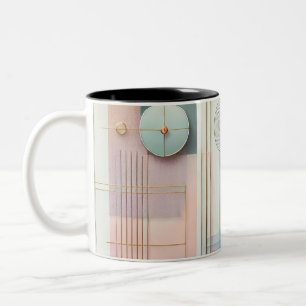 Modern Abstrakt Geometric Mugg med Pastel Design
