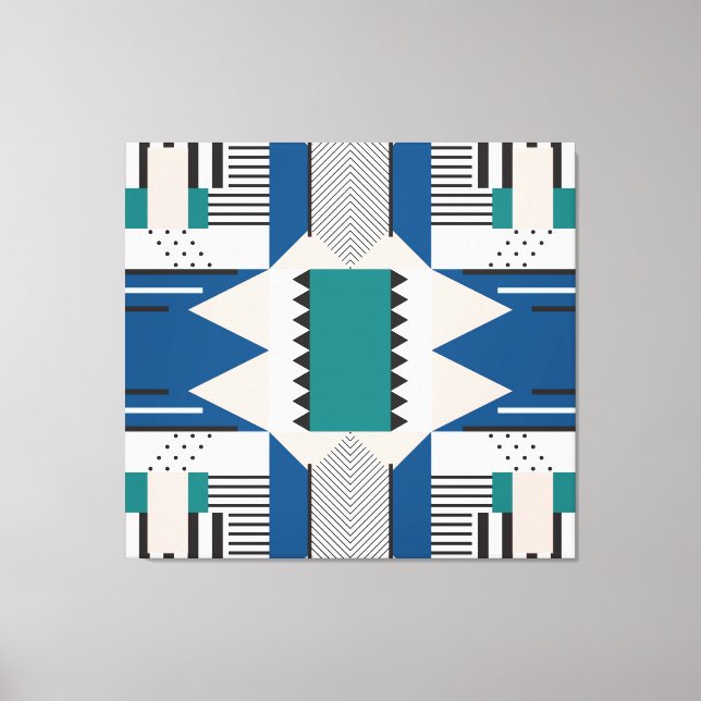 Modern Abstrakt: Geometric Seamless Stil Canvastryck (Framsida)