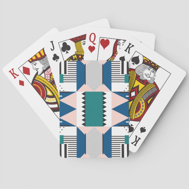 Modern Abstrakt: Geometric Seamless Stil Casinokort (Baksidan)