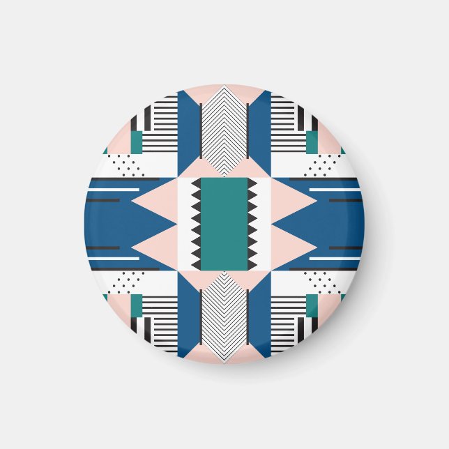 Modern Abstrakt: Geometric Seamless Stil Magnet (Framsidan)