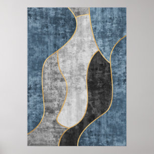 Modern Abstrakt Geometric Shapes Wall Art Poster
