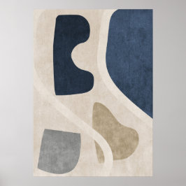 Modern Abstrakt Geometric Shapes Wall Art Poster