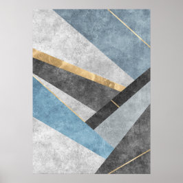 Modern Abstrakt Geometric Shapes Wall Art Poster