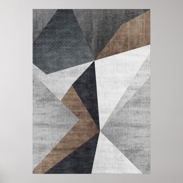 Modern Abstrakt Geometric Shapes Wall Art Poster (Framsidan)