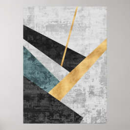 Modern Abstrakt Geometric Shapes Wall Art Poster