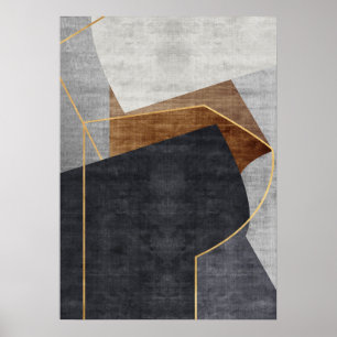Modern Abstrakt Geometric Shapes Wall Art Poster