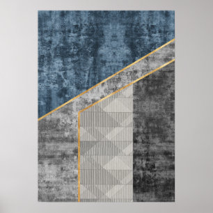 Modern Abstrakt Geometric Shapes Wall Art Poster