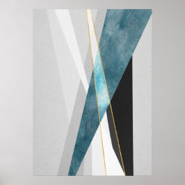 Modern Abstrakt Geometric Shapes Wall Art Poster