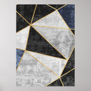Modern Abstrakt Geometric Shapes Wall Art Poster