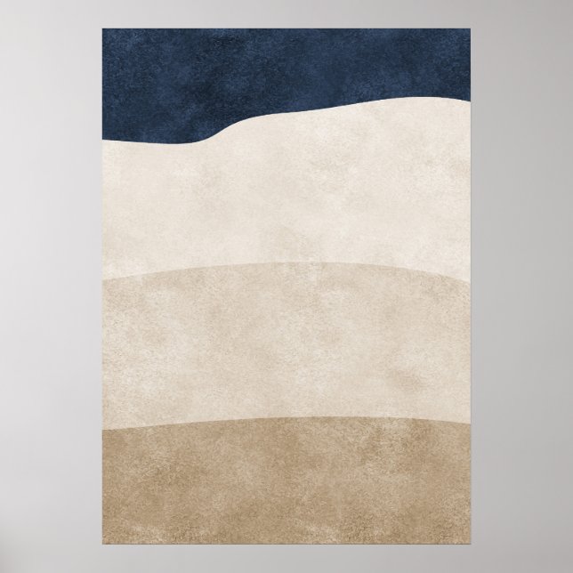 Modern Abstrakt Geometric Shapes Wall Art Poster (Framsidan)