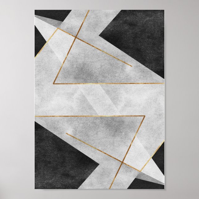 Modern Abstrakt Geometric Wall Art Poster (Framsidan)