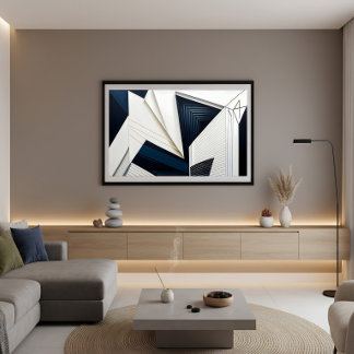 Modern Abstrakt Geometrisk Arkitektur Canvastryck