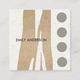 MODERN ABSTRAKT GEOMETRISK ART CERAMIC STRUKTUR FYRKANTIGT VISITKORT