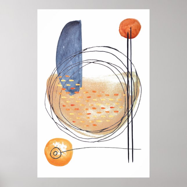 Modern abstrakt geometrisk design former linjer 10 poster (Framsidan)