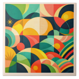 Modern Abstrakt Geometrisk Kakelplatta