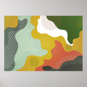 Modern abstrakt geometrisk komposition med dekorat poster