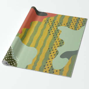 Modern abstrakt geometrisk komposition med dekorat presentpapper
