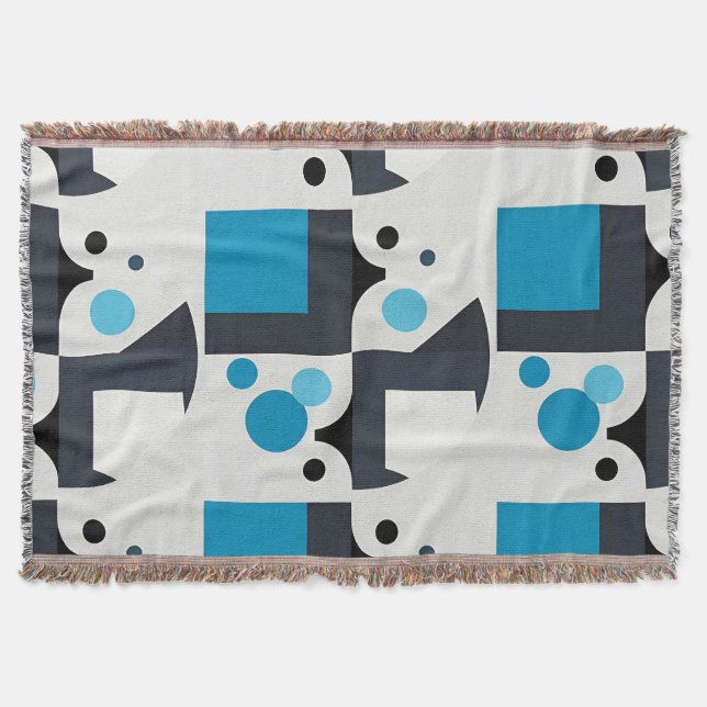 Modern Abstrakt Geometrisk Konst Filt (Framsidan)