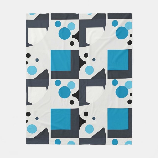 Modern Abstrakt Geometrisk Konst Fleecefilt (Framsidan)