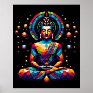 Modern abstrakt geometrisk konst | Gautama Buddha Poster