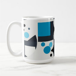Modern Abstrakt Geometrisk Konst Kaffemugg
