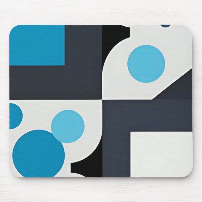 Modern Abstrakt Geometrisk Konst Musmatta (Framsidan)