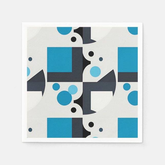 Modern Abstrakt Geometrisk Konst Pappersservett (Framsidan)