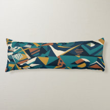 Modern Abstrakt Geometrisk Konst - Retro Turkos Or