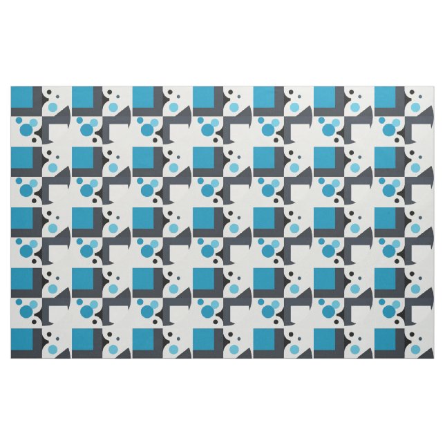 Modern Abstrakt Geometrisk Konst Tyg (Fat Quarter)