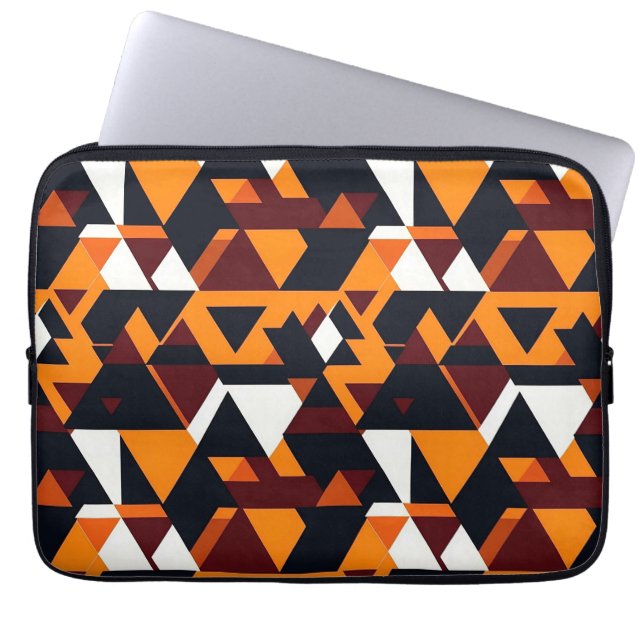 Modern abstrakt geometrisk mönster 1-bärbar dators laptop fodral (Framsidan)